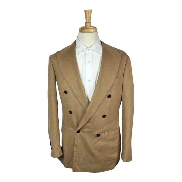 Suit Supply Current Havana Low Dbl Breasted Piacenza Baby Camel Hair Blazer 42R - Picture 1 of 8